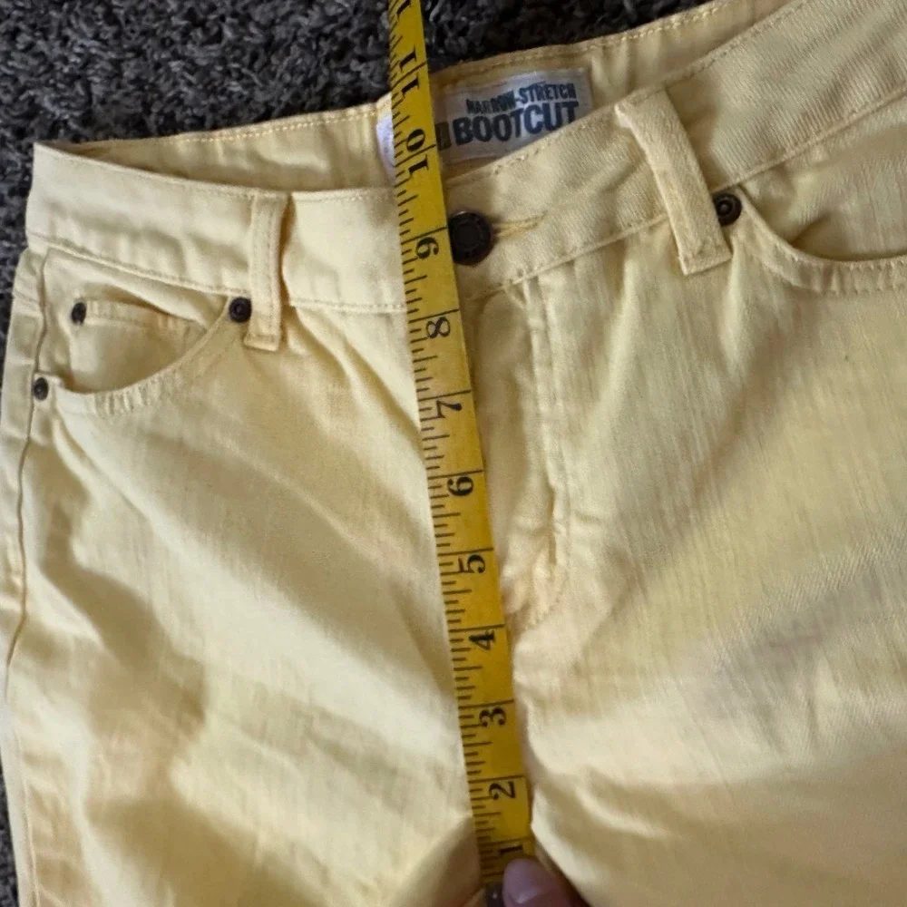 Faded Glory Yellow Bootcut Jeans Stretch Casual Denim‎ Pants Women's Size 6